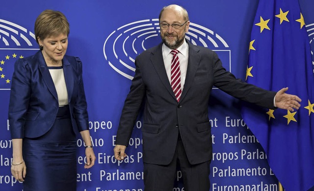 Einladende Geste: EU-Parlamentschef Ma...at in der Europischen Union auslotet.  | Foto: dpa