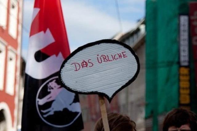 Demonstranten randalieren in Freiburger Innenstadt