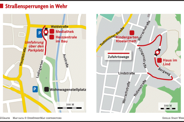 Strae zum Ludingarten und Bergweg sind gesperrt