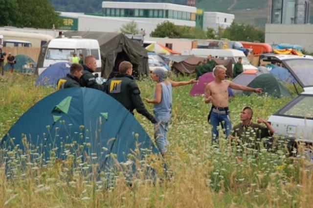 Fotos vom Polizeieinsatz auf der Haid