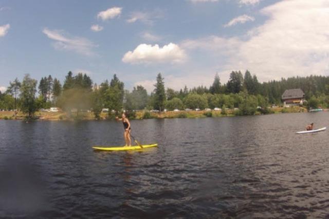 Selbstversuch: Stand Up Paddling auf dem Windgfllweiher