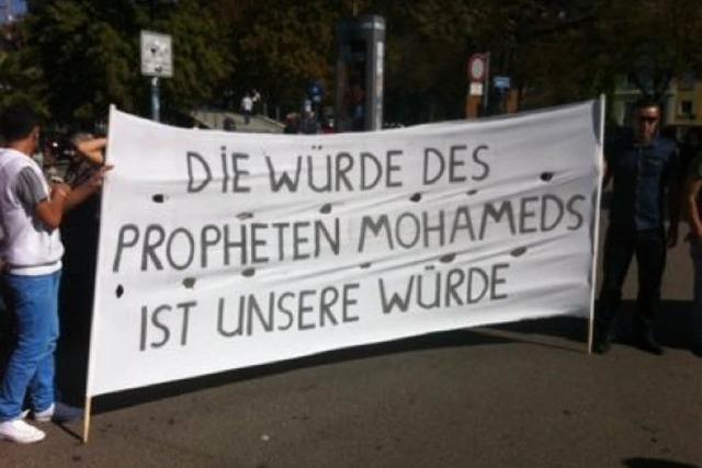 Demonstration gegen Mohammed-Video in Freiburg