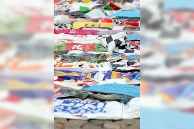 Plastikttenteppich auf dem Augustinerplatz