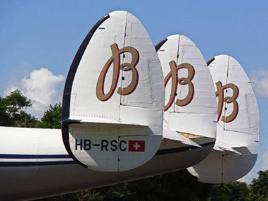 Die Breitling Super Constellation des Schweizer Vereins SCFA zu Gast auf dem Flugplatz Bremgarten
