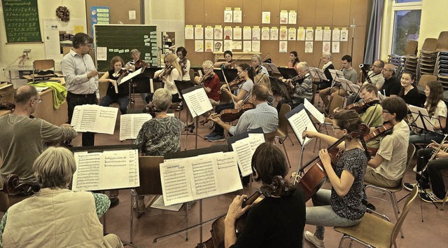 Symphonisches Orchester: Proben fr das Sommerkonzert   | Foto: Privat