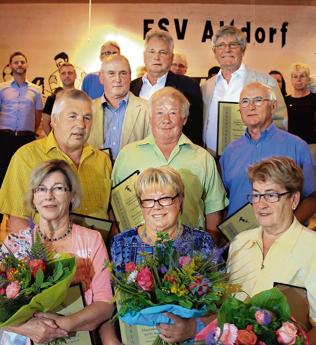 Die neuen Ehrenmitglieder des FSV Altd...rhard Schuble und  Bernhard Duffner.   | Foto: Sandra Decoux-kone