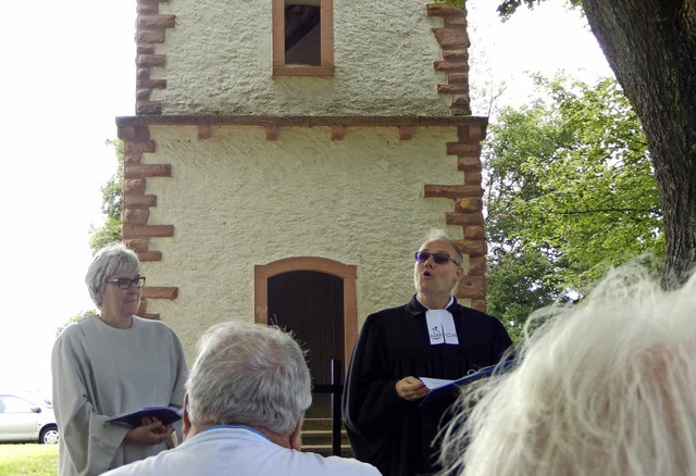 kumene: Ulrike Lebert und Kai P. Tilg...estalteten gemeinsam den Gottesdienst.  | Foto: Katharina Ma