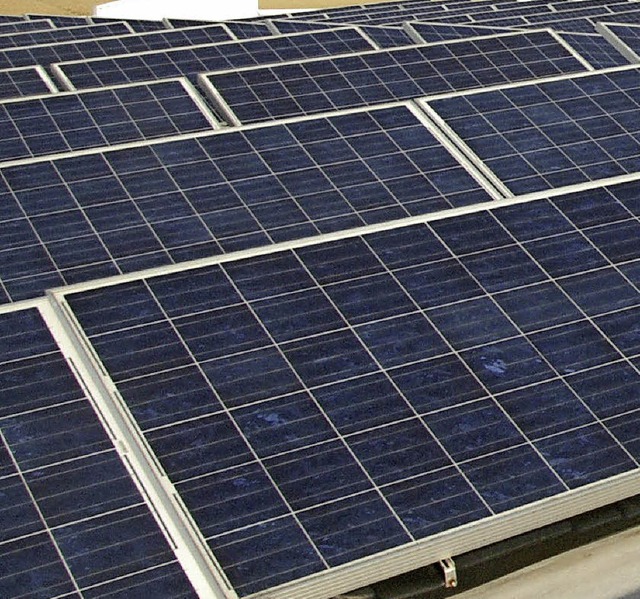 Module einer Photovoltaikanlage, wie sie entstehen soll  | Foto: Gerigk