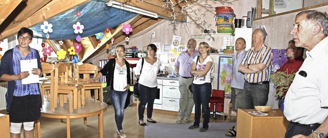 Der Gemeinderat berzeugte sich von de...m Kinderhaus Kunterbunt in Oberbrnd.   | Foto: Gert Brichta