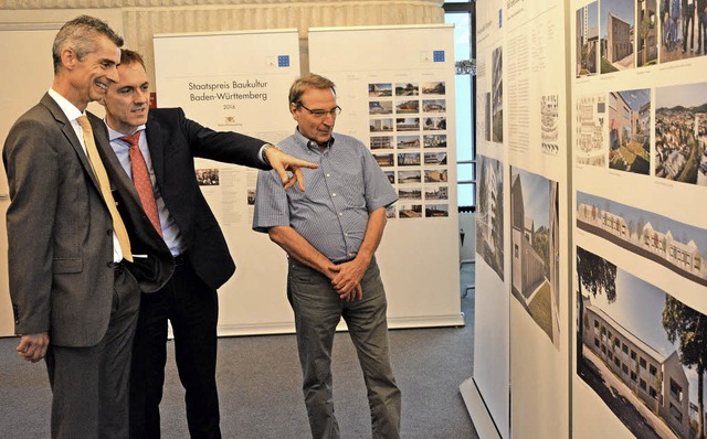 Thomas Nostadt, Jrg Lutz und Thomas B...che das Projekt Dammstrae vorstellt.   | Foto: Barbara Ruda