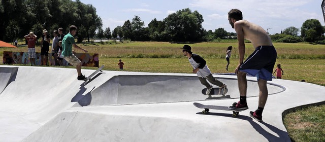 Ein Magnet fr junge Skater und Inline...naus: die Skateranlage in Windschlg.   | Foto: Heidi Ast
