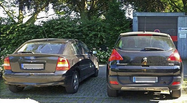 Ein Bild vom vergangenen  Wochenende: ... die Wasserrettung stehen, zugeparkt.   | Foto: PRIVAT