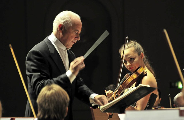 Harmonieren perfekt: Wladimir Spivakov, Alexandra Conunova   | Foto: Bernhard Frhinsholz
