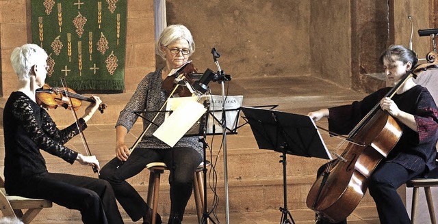 Das Trio Parlando bei der Sommermusik ...nk und Marie-Luise Leihenseder-Ewald.   | Foto: Heidi Fssel