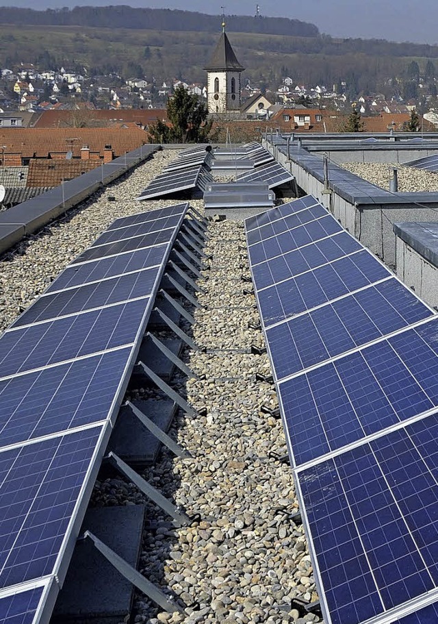 Blick auf die Solaranlage der Realschule   | Foto: Wollseifen