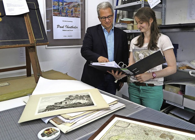 Da gibt es einiges aufzuarbeiten: Jan ... die Bestnde des Markgrfler Museums.  | Foto: Dorothee Philipp