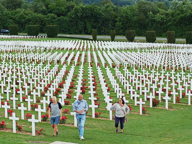 Noch im Tod in Reih und Glied: Kriegsg... dem frheren Schlachtfeld von Verdun   | Foto: Wulf Rskamp
