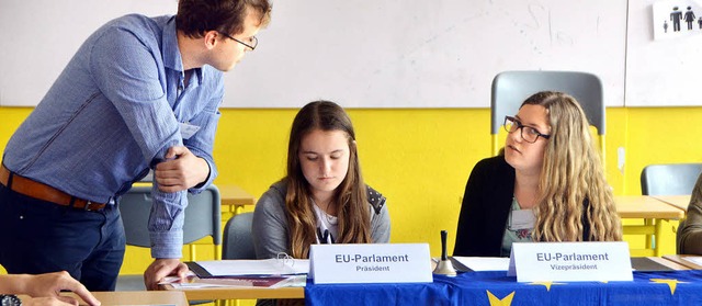 Planspiel Asyl- und Flchtlingspolitik in der Emil-Drle-Realschule  | Foto: Hanno Mller