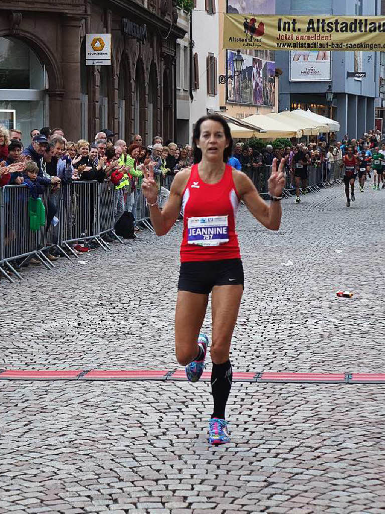 Die Seriensiegerin Jeannine Kaskel kam nach 22:16 Minuten ins Ziel.