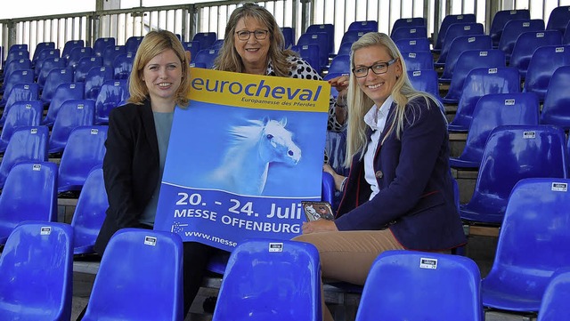 Trommeln fr die Eurocheval (von links... vom Haupt- und Landesgestt Marbach.   | Foto: Hubert Rderer