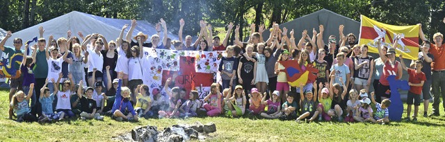 Gute Laune herrschte bei den Teilnehmern des Lagers in Htten.  | Foto: Jugendrotkreuz