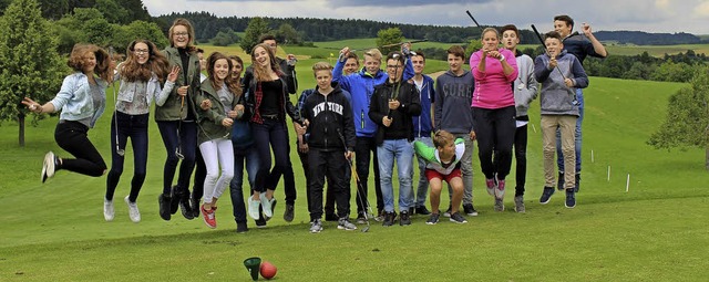 Das golfende Klassenzimmer der Realschule Bonndorf   | Foto: Golfclub Obere Alp