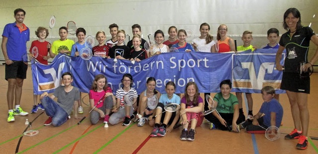 Badminton-Profi Nicole Grether besucht...heodor-Heuss-Gymnasium in Schopfheim.   | Foto: zvg