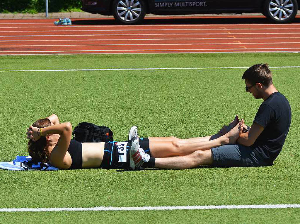 Kraftprobe in drei Akten: Impressionen vom Freiburg-Triathlon rund um den Seepark.