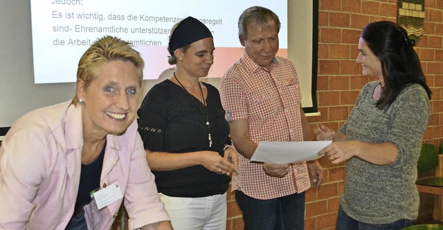 Steinens Flchtlinge werden betreut vo...eissenberger und  Tabea Hugenschmidt.   | Foto: Berger/Bergmann