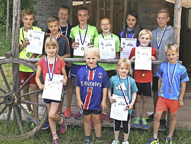 Die Klassensieger beim Gelndelauf in Schluchsee.  | Foto:  C. Wlfle