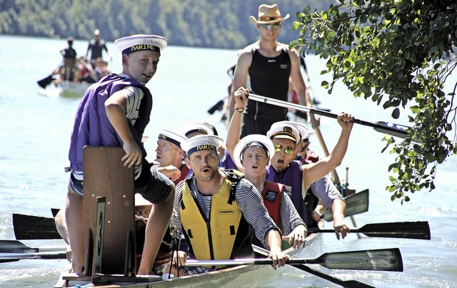 Das drittplatzierte Team &#8222;Das Bo...dter Jungs bestach mit tollem Outfit.   | Foto: Hildegard Siebold