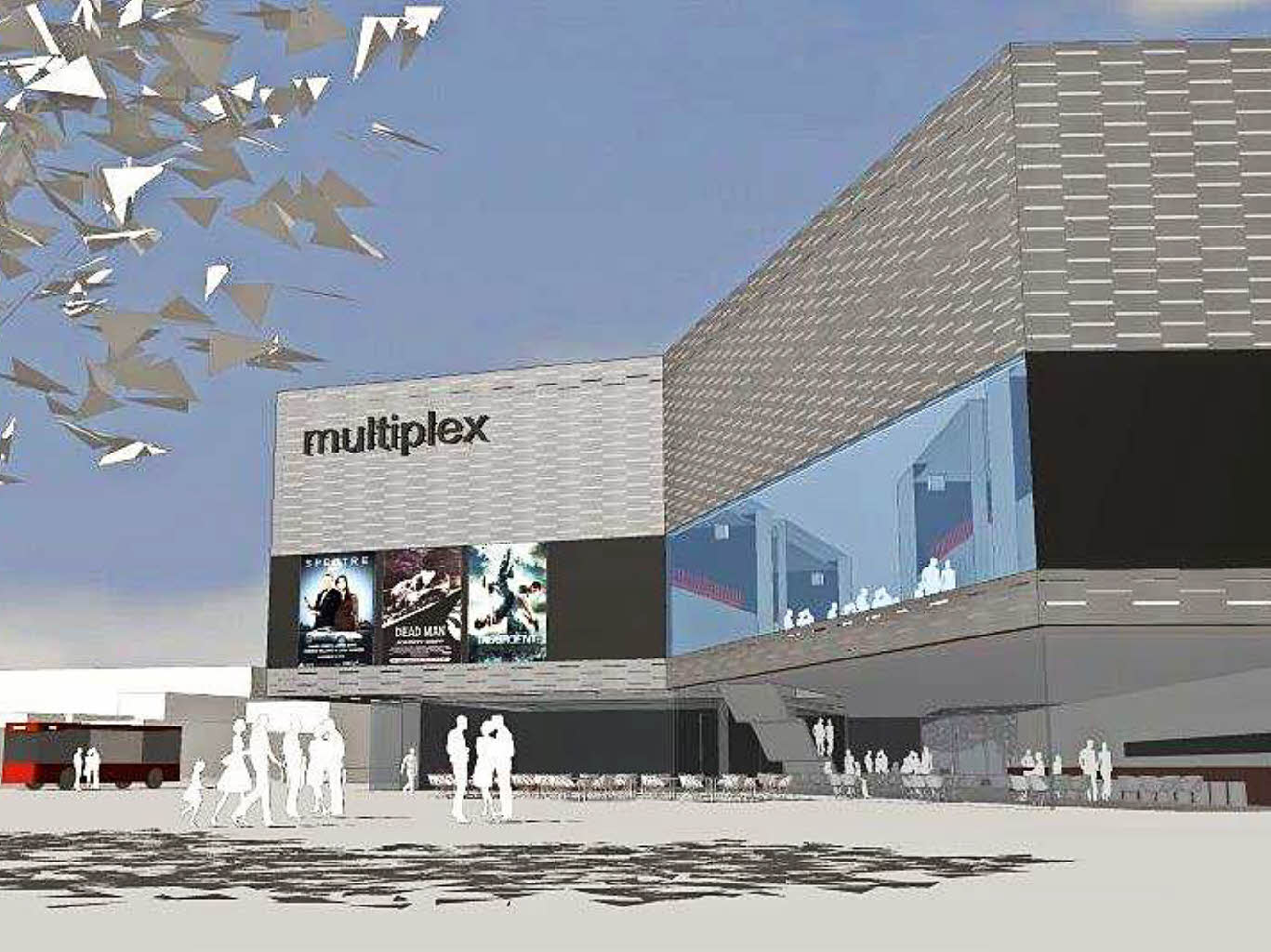 MultiplexKino mit 1100 Sitzen und integriertem Busbahnhof