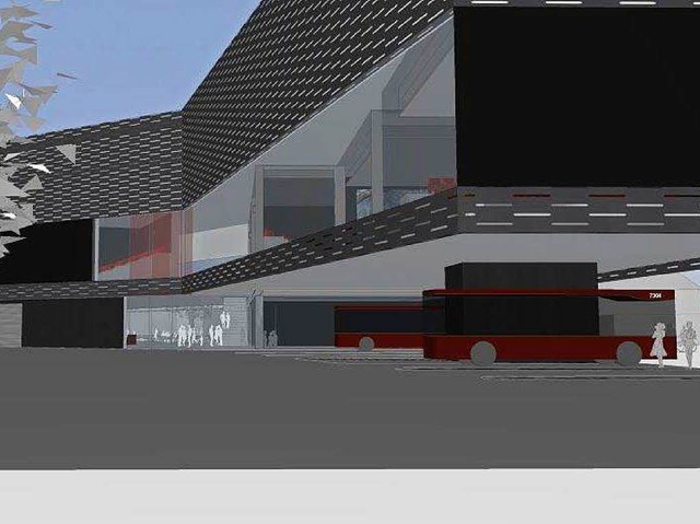 So soll der Busbahnhof im Kinokomplex integriert werden.Mssinger Architektur  | Foto: Animation: