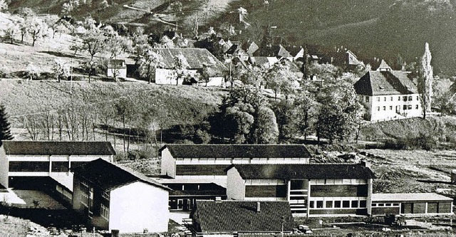 Die Abt-Columban-Schule im Grndungsja...lten Ziegelplatzschule im Hintergrund)  | Foto: Manfred Lange