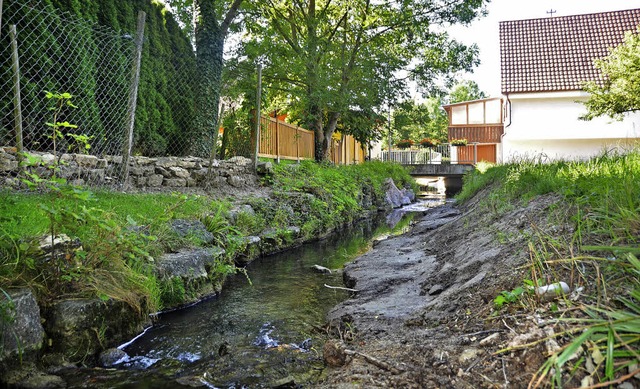 Auch am Lettenbach in Welmlingen hat d...tter vom 25. Juni Spuren hinterlassen.  | Foto: Langelott