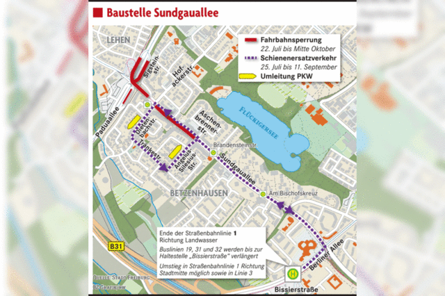 Was Autofahrer und Fugnger an der Sundgauallee erwartet