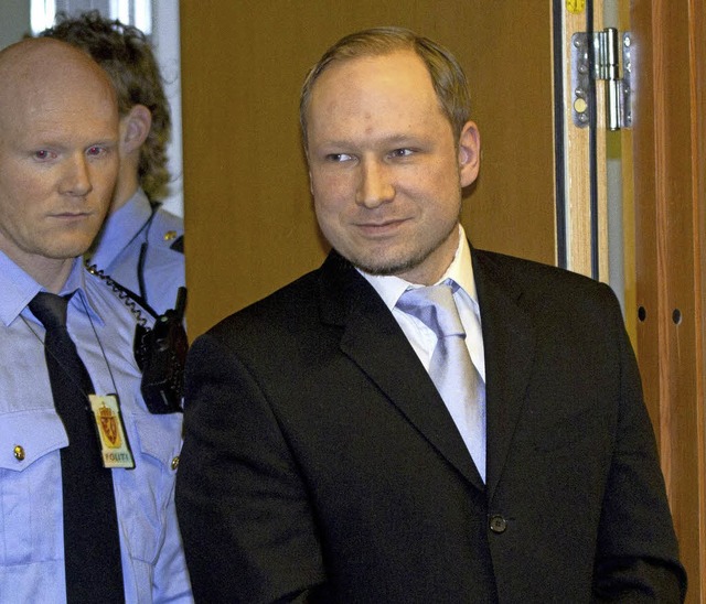 Ohne Einsicht: Anders Behring Breivik   2012 vor Gericht   | Foto: afp