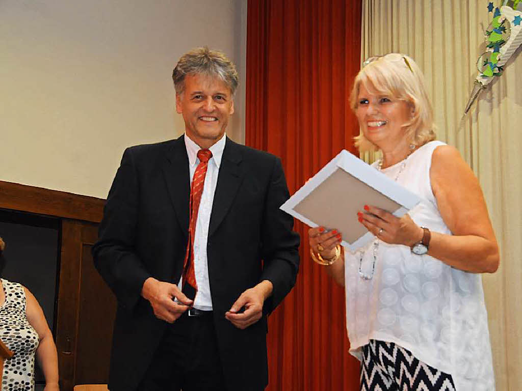 Brgermeister Gunther Braun mit Susanne Kury