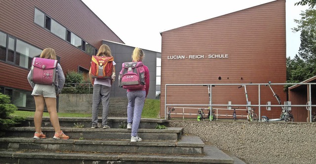 Wo ist unser Klassenzimmer, werden sic... der Lucian-Reich-Schule bald fragen.   | Foto: Falke