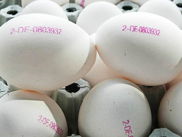 Diese Eier stammen laut Erzeugercode a...nfolge  &#8222;DE-08&#8220; sagt das.   | Foto: dpa