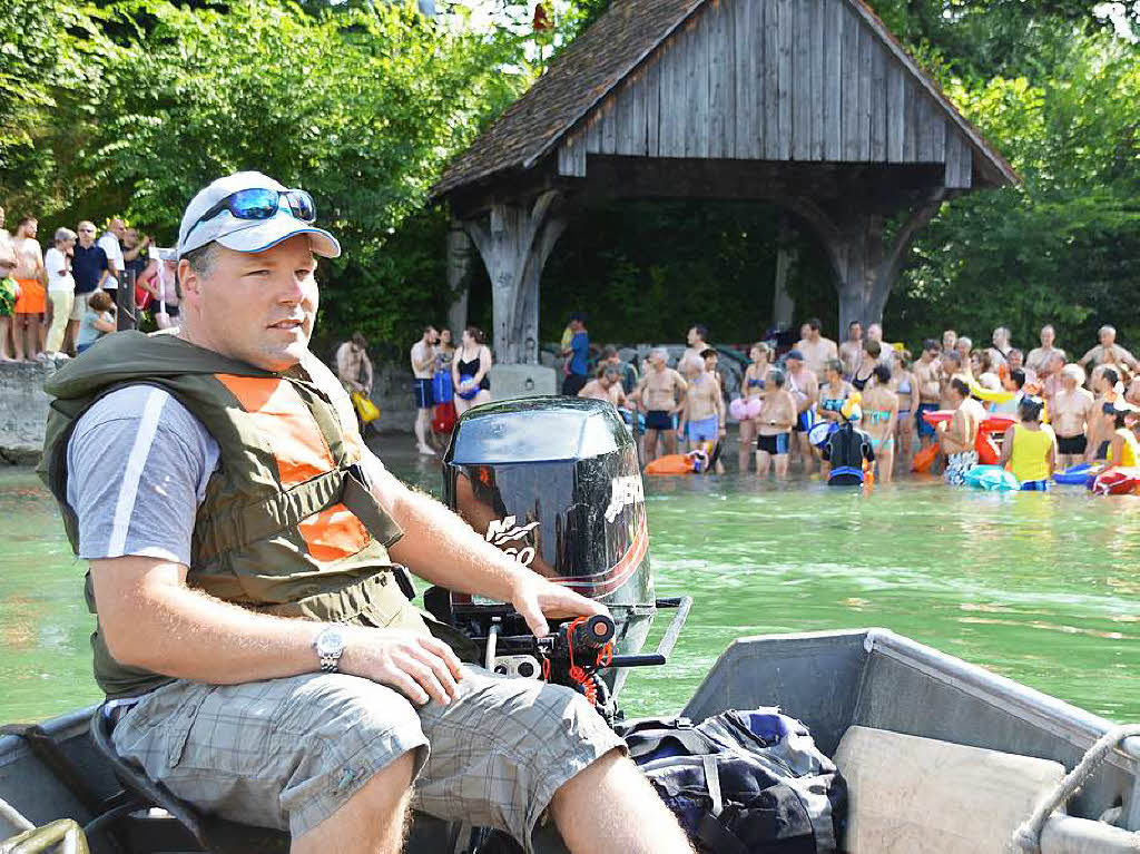 Die Bedingungen fr Rheinschwimmer erwiesen sich als gut.