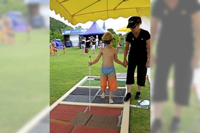 Bein inklusiven Sportfest im Strandbad konnten Teilnehmer ganz neue Erfahrungen machen