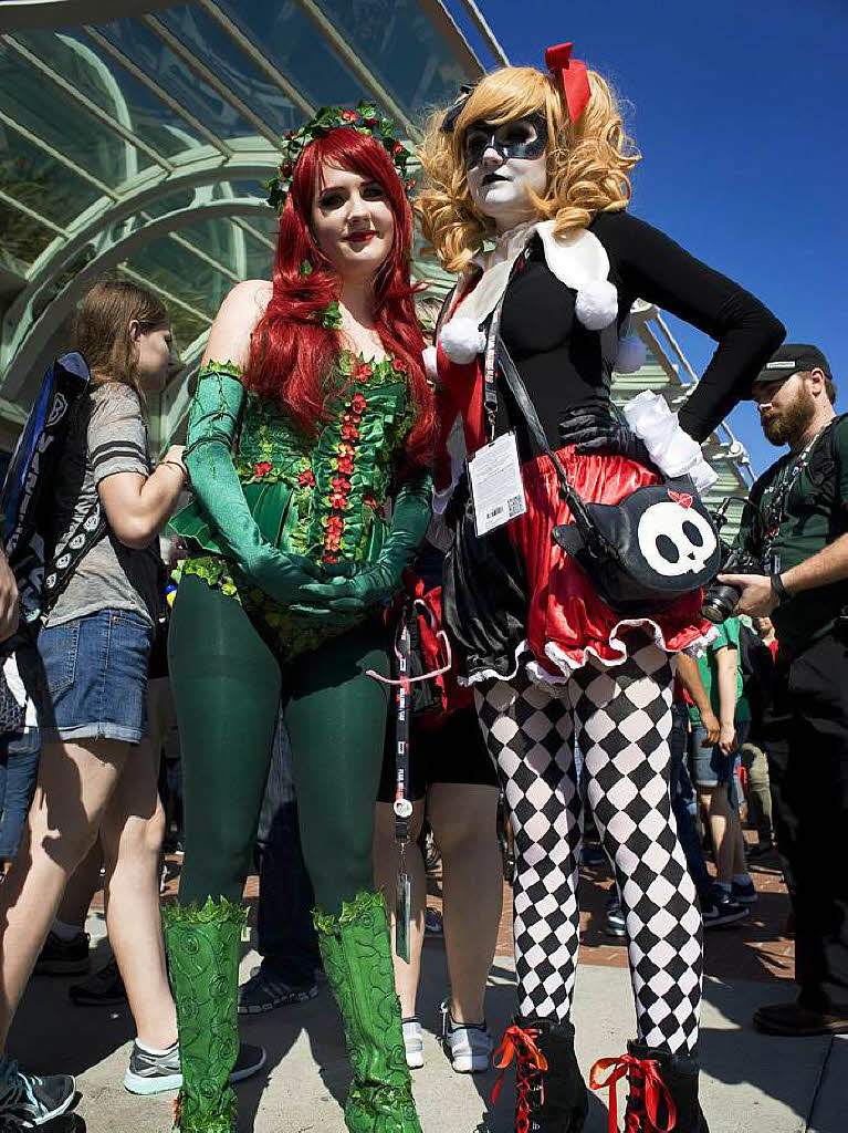 Bunt, schrill, gruselig: So haben sich die Fans fr die Comic-Con 2016 in Schale geworfen.
