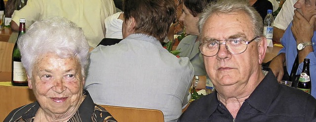 Jean-Pierre Meyer bei der 20-Jahr-Feie...umelage-Mitbegrnders Erwin Fnfgeld.   | Foto: Walter Bronner