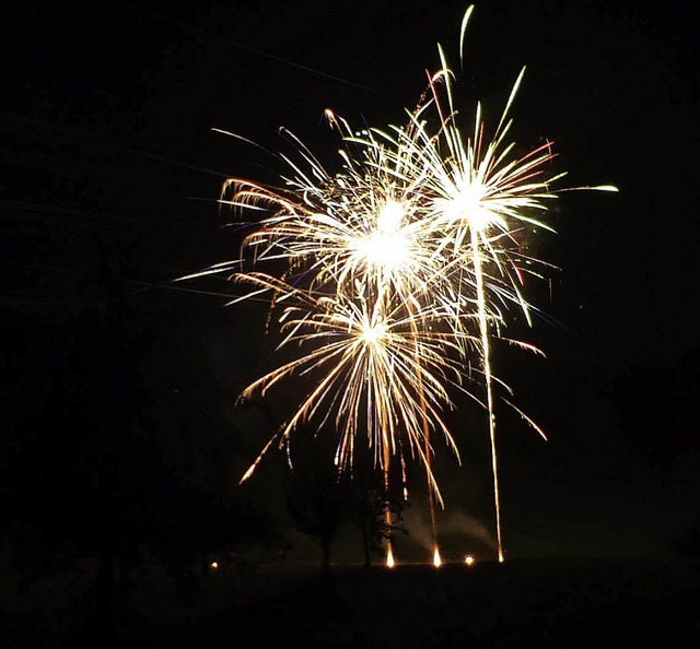 Ein groes Feuerwerk erlebten die Besu...singer Lichterfests am Samstagabend.   | Foto: Winter