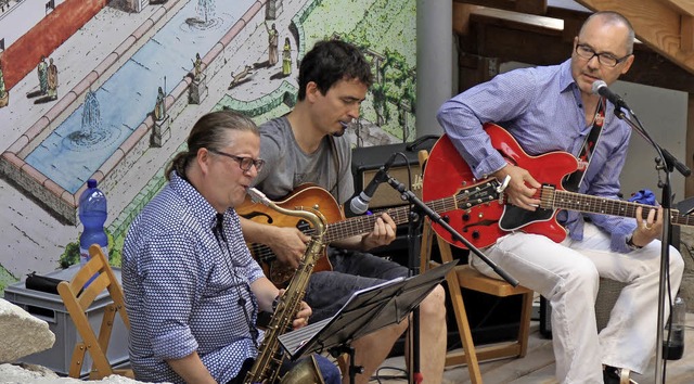 &#8222;Blues mit Carantius&#8220; spie...e) und Henning Kurz in der Rmervilla.  | Foto: Rolf Reimann