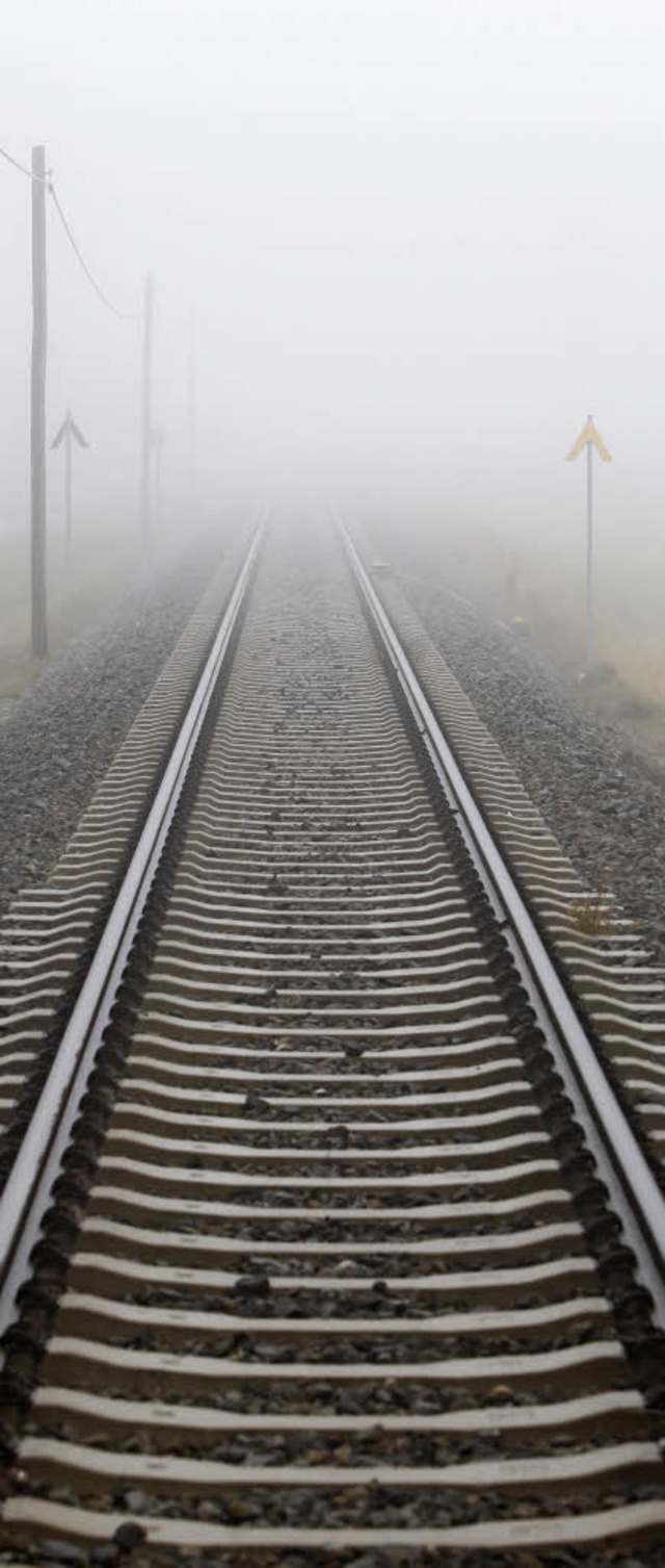 Wohin steuert die Bahn? Gleise im Nebel  | Foto: dpa