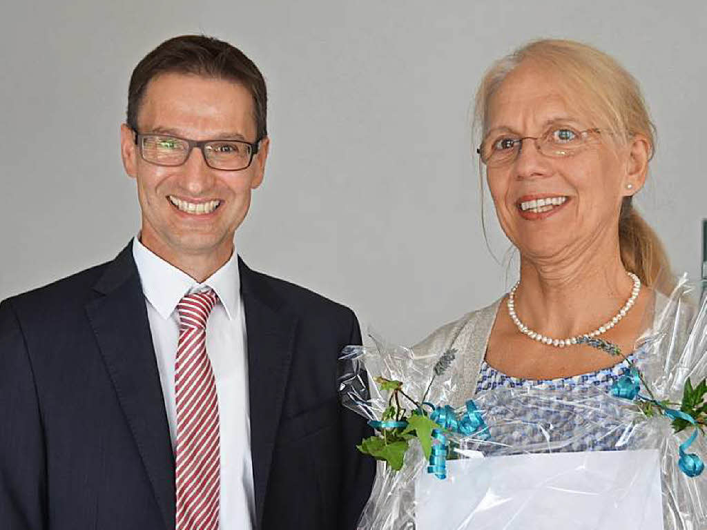 Brgermeister Markus Riesterer verabschiedet Claudia Rieger-Brockhaus