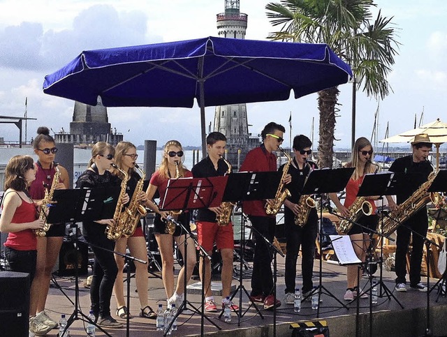 Die Saxobeats kamen im nun zu Ende geh...17;s auf Konzertreise an den Bodensee.  | Foto: ZVG