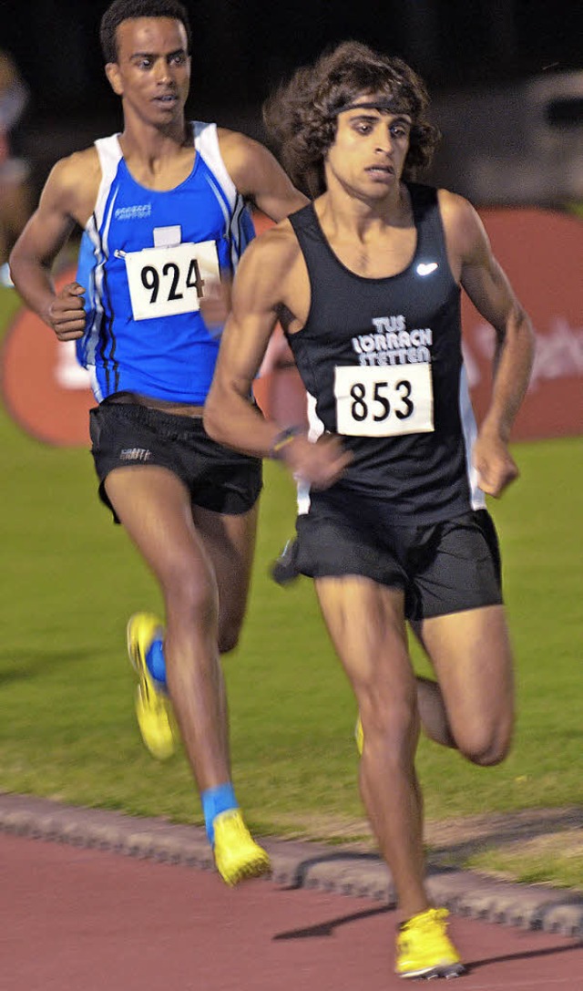 Triumphiert er erneut ber 3000 Meter? Vorjahressieger Omar Tareq (rechts)  | Foto: Jochen Dippel